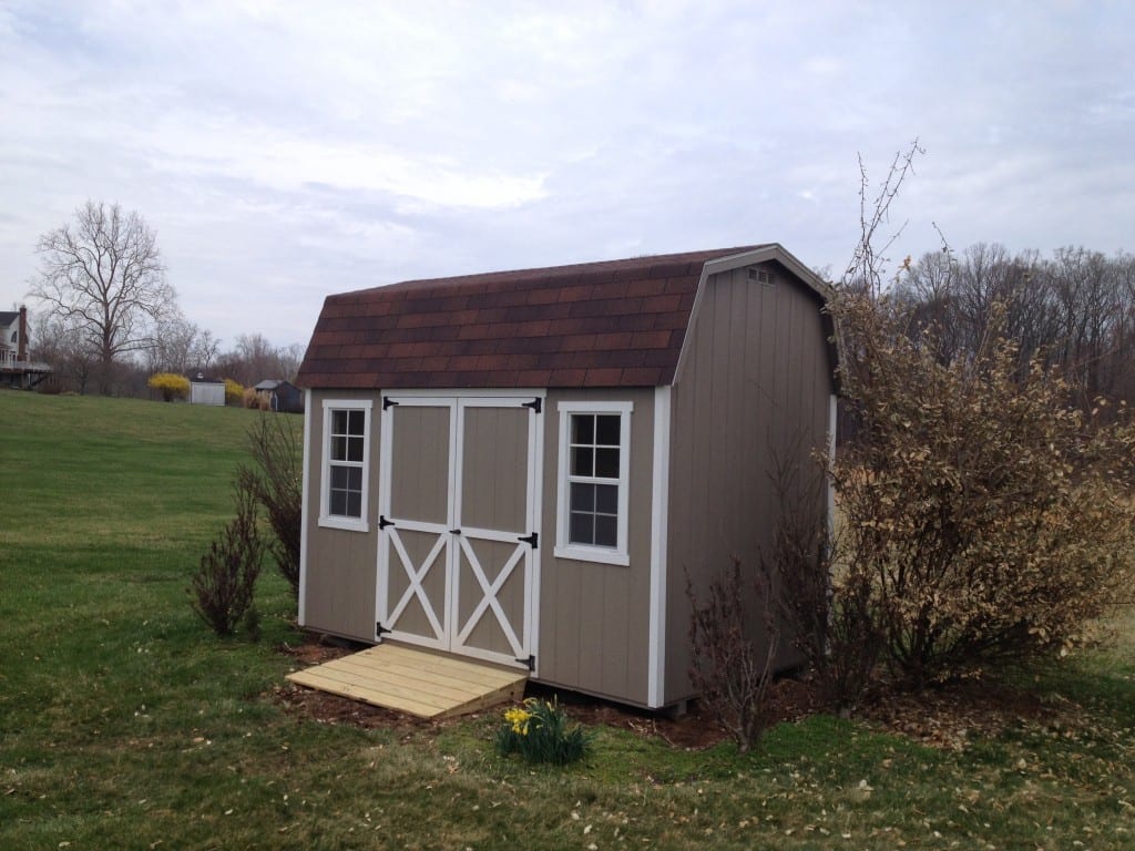 storage barn delivered to germantown maryland after old storage shed was removed
