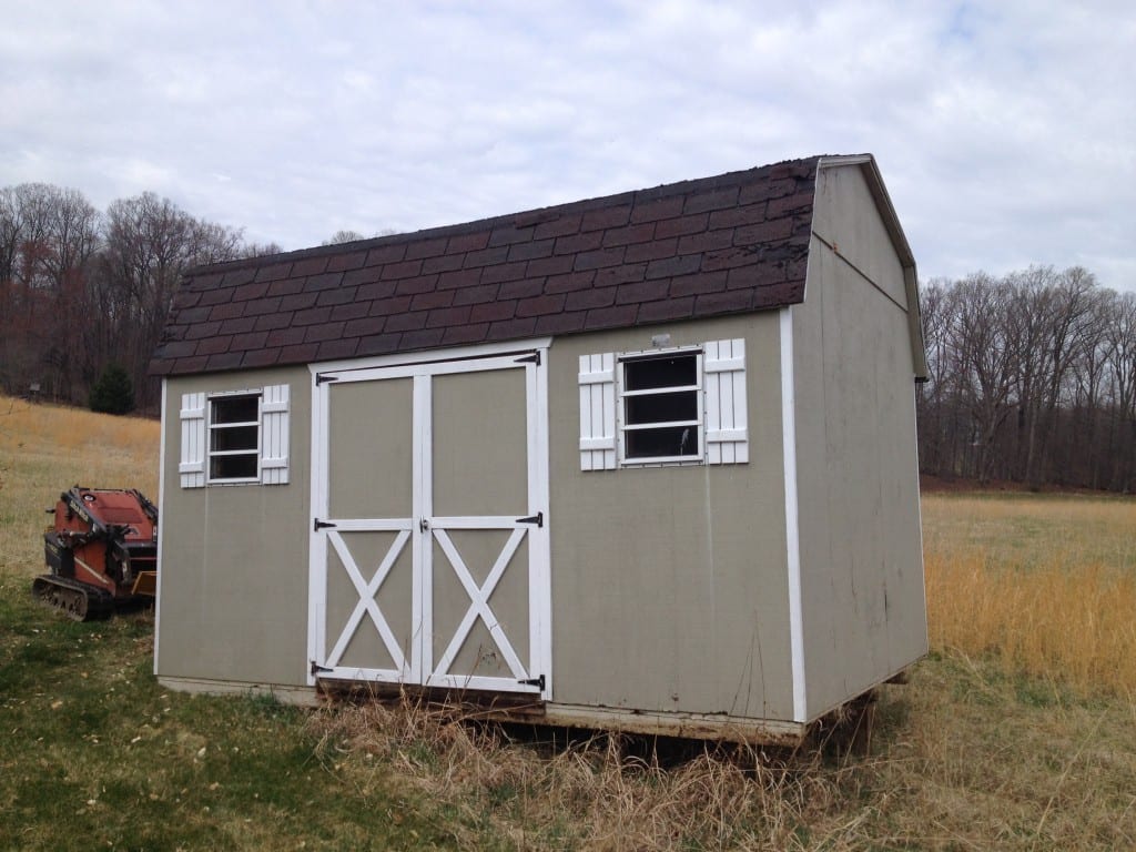 Old storage shed to be removed in Germantown MD. 4-outdoor reviews every shed removal order for accuracy.